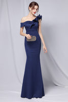 Load image into Gallery viewer, One Shoulder Simple Prom Dress