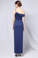 Load image into Gallery viewer, Burgundy One Shoulder Prom Dress with Slit