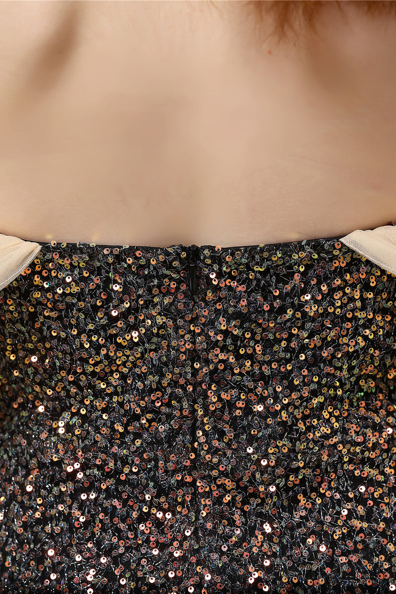 Load image into Gallery viewer, Off Shoulder Sequins Mermaid Prom Dress