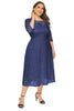 Load image into Gallery viewer, Plus Size Long Sleeves Lace Dress