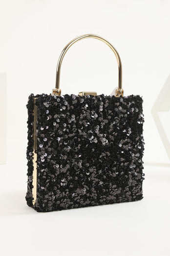 Sequins Black Prom Handbag