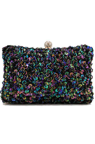 Black Sequins Prom Handbag