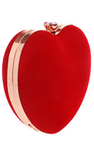 Load image into Gallery viewer, Red Velvet Heart Handbag