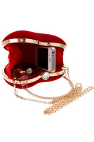 Load image into Gallery viewer, Red Velvet Heart Handbag