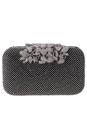 Golden Beaded Prom Clutch with Crystals