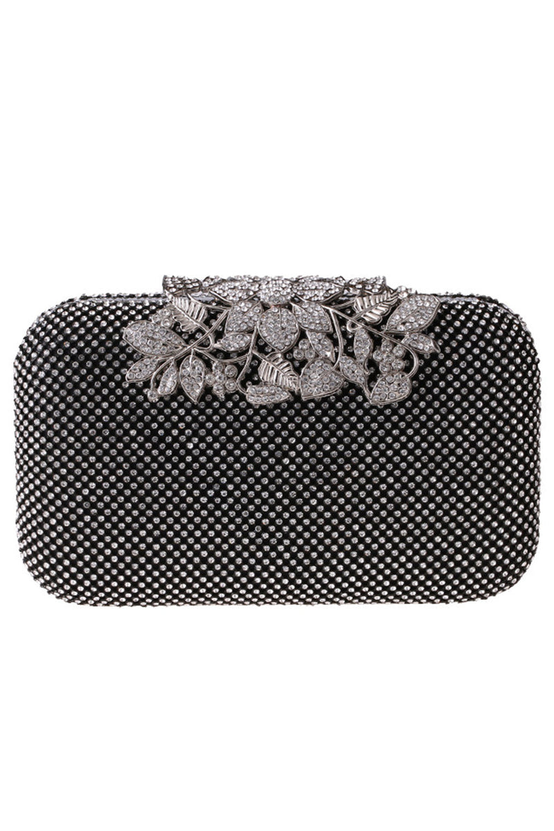Load image into Gallery viewer, Golden Beaded Prom Clutch with Crystals