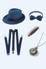 Load image into Gallery viewer, White 1920s Accessories Set for Men