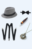 Load image into Gallery viewer, Red 1920s Accessories Set for Men