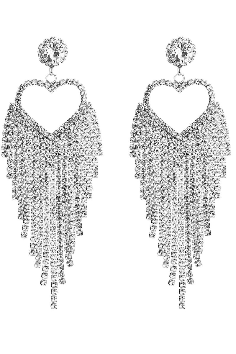 Load image into Gallery viewer, Rhinestone Sweetheart Earrings