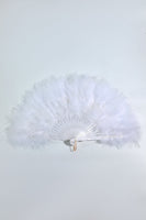 Load image into Gallery viewer, Gatsby Black Feather Folding Fan