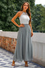 Load image into Gallery viewer, Grey Open Back Long Formal Dress