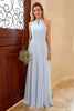 Load image into Gallery viewer, Rust Brown Open Back Bridesmaid Dress