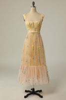 Load image into Gallery viewer, A Line Sweetheart Black Long Prom Dress with Embroidery