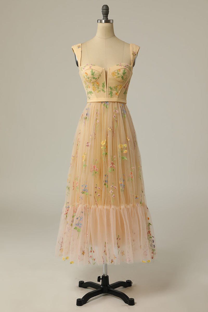 Load image into Gallery viewer, A Line Sweetheart Black Long Prom Dress with Embroidery