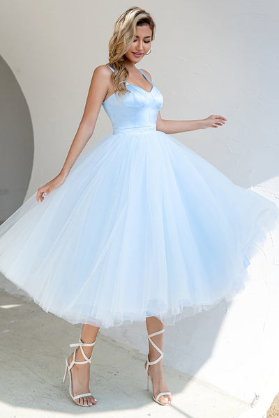 A Line Sweetheart Sky Blue Prom Party Dress