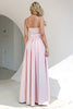 Load image into Gallery viewer, Spaghetti Straps Blush Prom Dress with Slit