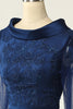 Load image into Gallery viewer, Navy Long Sleeves Bodycon Mother Dress