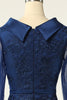 Load image into Gallery viewer, Navy Long Sleeves Bodycon Mother Dress