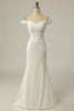 Load image into Gallery viewer, Mermaid Off the Shoulder White Wedding Dress with Appliques