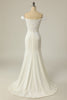 Load image into Gallery viewer, Mermaid Off the Shoulder White Wedding Dress with Appliques