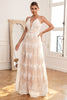 Load image into Gallery viewer, White Lace Long Prom Dress
