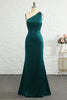 Load image into Gallery viewer, Mermaid One Shoulder Dark Green Long Bridesmaid Dress