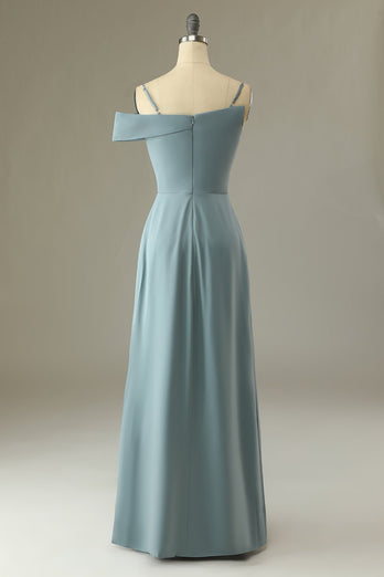 Blue Sheath Simple Formal Dress