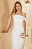 Load image into Gallery viewer, Sheath Spaghetti Straps White Long Bridesmaid Dress