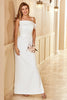 Load image into Gallery viewer, Sheath Spaghetti Straps White Long Bridesmaid Dress