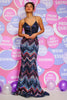 Load image into Gallery viewer, Sparkly Mermaid Lace-Up Sequins Navy Long Prom Dress