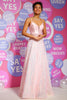 Load image into Gallery viewer, Sparkly A-Line Pink Spaghetti Straps Long Prom Dress