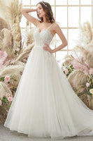 Load image into Gallery viewer, Ivory Spaghetti Straps Wedding Dress