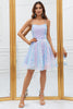 Load image into Gallery viewer, Sparkly Light Blue A-Line Sequins Short Prom Dress