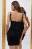 Load image into Gallery viewer, Sheath Off the Shoulder Dark Green Short Prom Dress with Appliques