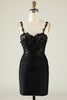 Load image into Gallery viewer, Sheath Off the Shoulder Dark Green Short Prom Dress with Appliques