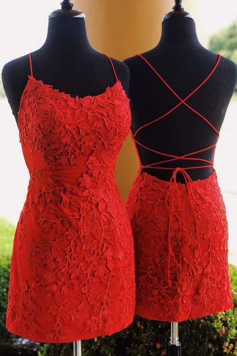 Load image into Gallery viewer, Orange Short Tight Party Dress with Lace Beading