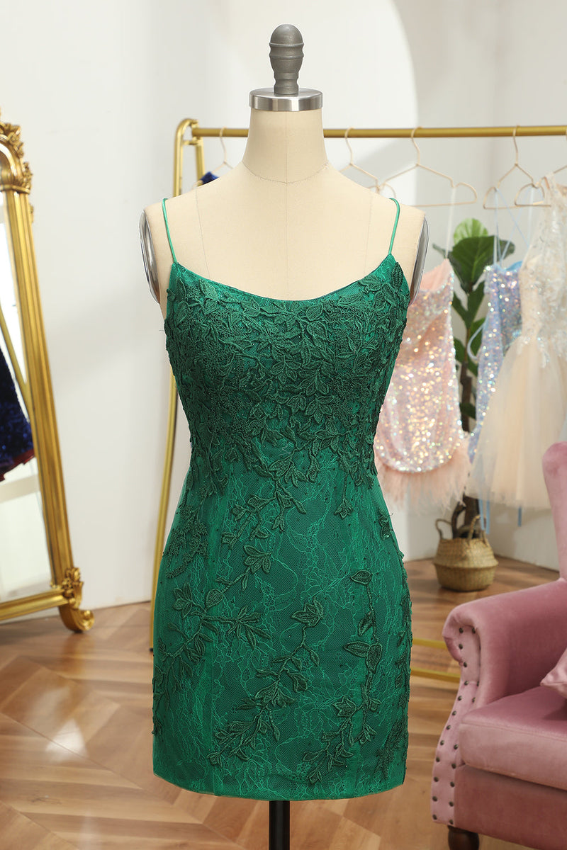 Load image into Gallery viewer, Orange Short Tight Party Dress with Lace Beading