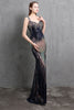 Load image into Gallery viewer, Gold Mermaid Sequin V Neck Prom Dress