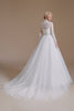 Load image into Gallery viewer, White A-Line High Neck Long Sleeves Wedding Dress with Lace