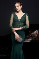 Load image into Gallery viewer, White Applique Mermaid Prom Dress