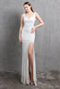 Load image into Gallery viewer, Gold Mermaid Sequin V Neck Prom Dress