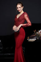 Load image into Gallery viewer, White Applique Mermaid Prom Dress