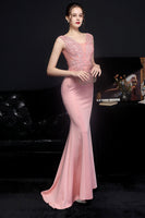 Load image into Gallery viewer, Blush Mermaid Prom Dress