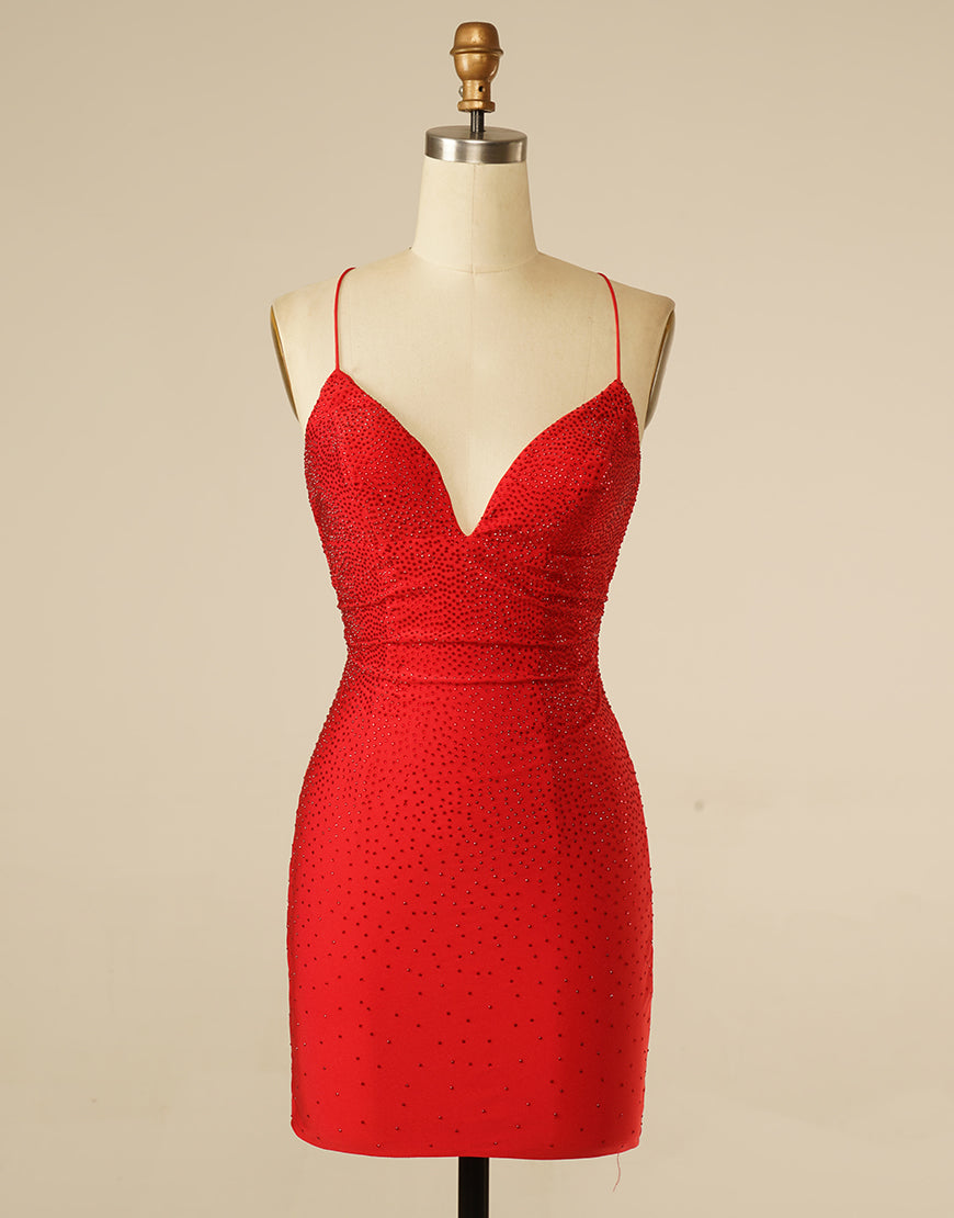 Load image into Gallery viewer, Sparkly Dark Green Sequins Tight Short Homecoming Dress