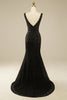 Load image into Gallery viewer, Elegant Glitter Rhinestone Black Lace Long Prom Dress